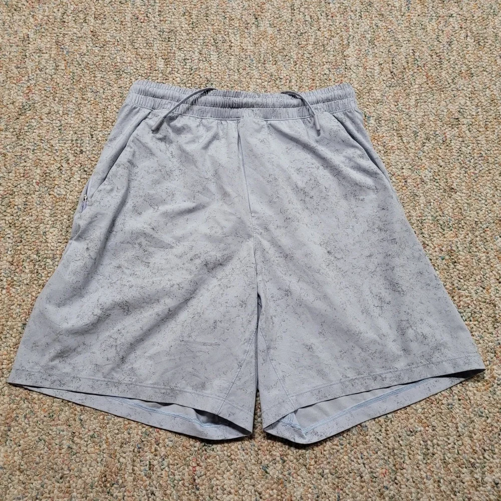Lululemon Pace Breaker Shorts Mens Small Blue Marble Athletic Gym Running